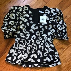 Hunter Bell Leighton Cheetah top NWT